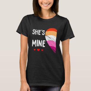 Sie ist mein Lesbenflagge Lgbt passendes Paar für T-Shirt