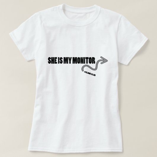 Sie ist mein Monitor T-Shirt (Design vorne)