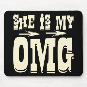 Sie ist mein OMG #USAPatriotGraphics © Mousepad
