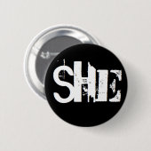 "Sie" ist mein Pronomen Button (Vorne & Hinten)