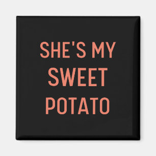 Sie ist mein süßes Potato I Yam Couples Erntedank Magnet