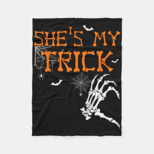 Sie ist mein Trick, er ist meine Leckerei Hallowee Fleecedecke