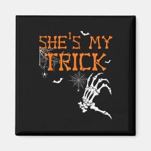 Sie ist mein Trick Hes ist meine Leckerei Hallowee Magnet