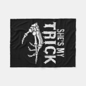 Sie ist mein Trick Skeleton Couple Matching Hallow Fleecedecke (Vorderseite (Horizontal))
