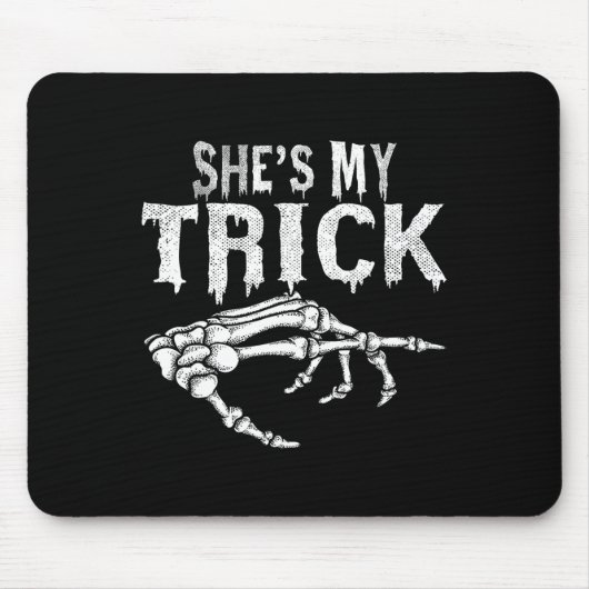 Sie ist mein Trick Skeleton Couple Matching Hallow Mousepad (Vorne)