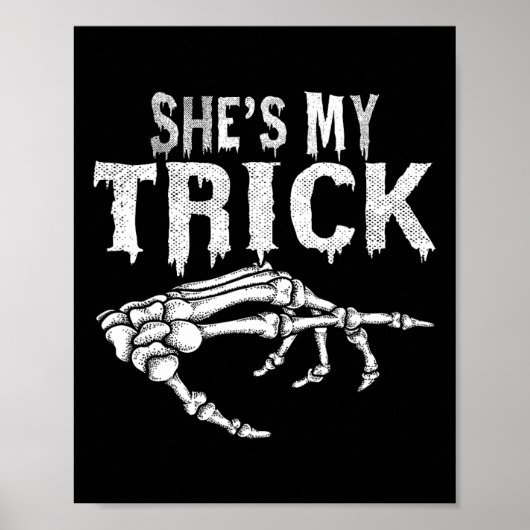Sie ist mein Trick Skeleton Couple Matching Hallow Poster (Vorne)