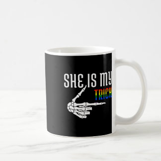 Sie ist mein Trick Skelett Matching Couple Hallowe Kaffeetasse