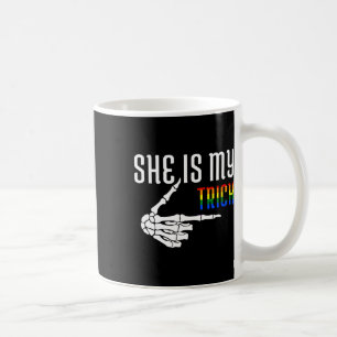 Sie ist mein Trick Skelett Matching Couple Hallowe Kaffeetasse