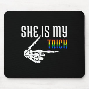 Sie ist mein Trick Skelett Matching Couple Hallowe Mousepad