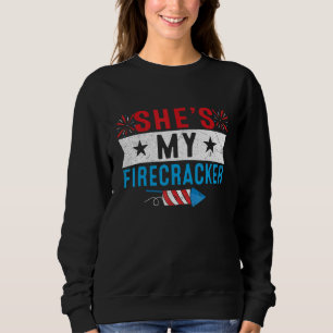 Sie ist meine Firecracker 4. Juli Matching Paare Sweatshirt