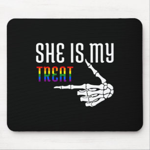 Sie ist meine Leckerei Skelett, die ein paar Hallo Mousepad