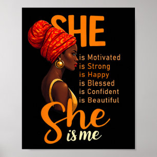 Sie ist meine starke gebildete Frau des Schwarze G Poster
