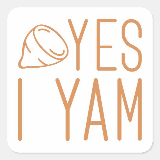 Sie ist meine süße Kartoffel Quadratischer Aufkleber (Vorderseite)