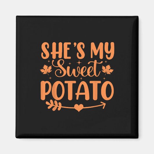 Sie ist meine süße Potato Herbst Erntedank Paare Magnet (Vorne)