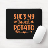 Sie ist meine süße Potato Herbst Erntedank Paare Mousepad (Mit Mouse)