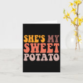 Sie ist meine süße Potato I Yam Paare Valentine's  Karte (Gelbe Blume)