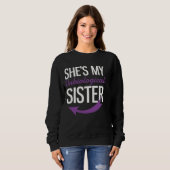 Sie ist meine unbiologische Schwester Lila Sweatshirt (Vorne ganz)