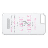 sie ist mit Festigkeit & Würde Sprichwörtern bekle Case-Mate iPhone Hülle (Rückseite (Horizontal))