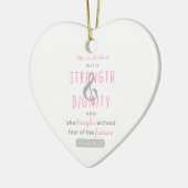 sie ist mit Festigkeit & Würde Sprichwörtern bekle Keramik Ornament (Links)
