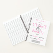 sie ist mit Festigkeit & Würde Sprichwörtern bekle Notizblock (Innenseite)