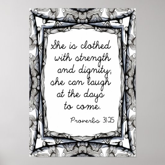 Sie ist mit Kraft und Würde bekleidet Poster (Vorne)