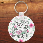 Sie ist mit Kraft und Würde bekleidet Schlüsselanhänger (Vorderseite)