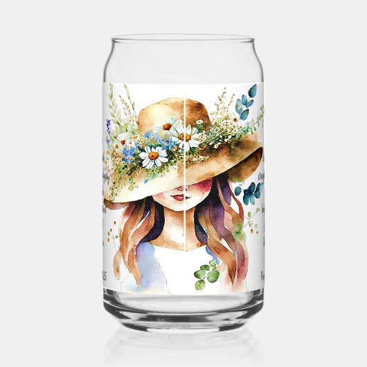 Sie ist mit Stärke und Würde bekleidet Dosenglas (Links)