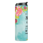 Sie ist mit Stärke und Würde bekleidet Thermosbecher (Nach links gedreht)