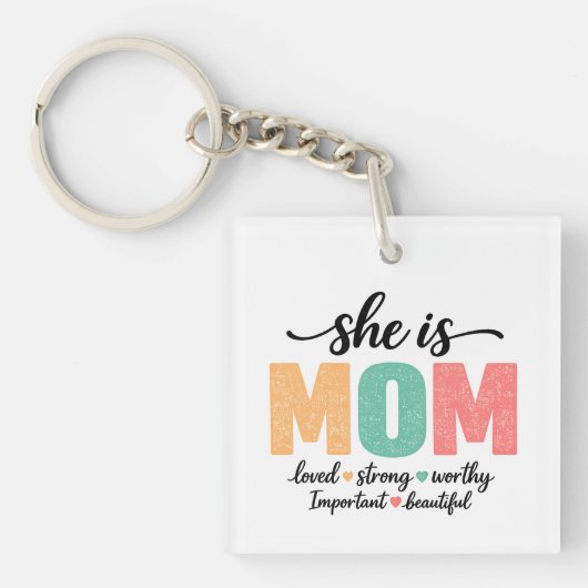 Sie ist Mom Schlüsselanhänger (Vorderseite)