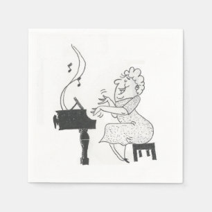 Sie ist Musik zu meinen Ohr-Papierservietten Serviette