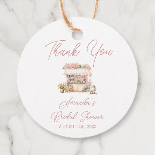 Sie ist neu vom Brautparty des Marktes, danke Geschenkanhänger (Rückseite)