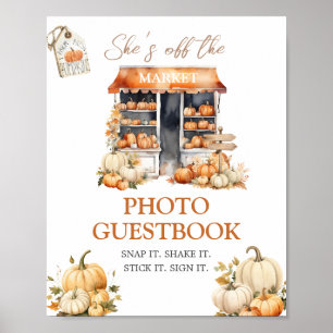 Sie ist nicht mehr auf dem Markt Herbst-Kürbis-Fot Poster