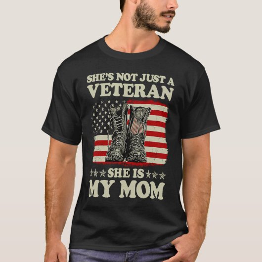 Sie ist nicht nur eine Veteran, sie ist meine Mama T-Shirt (Vorderseite)