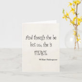 Sie ist nur wenig sie ist Fierce Shakespeare Zitat Karte (Gelbe Blume)