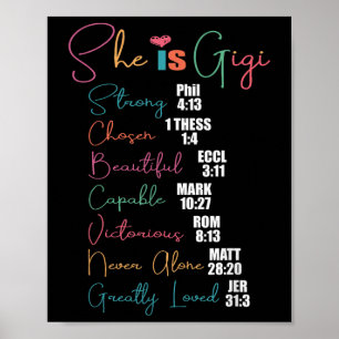 Sie ist Oma Gigi Christliches Muttertagsgeschenk Poster