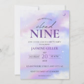 Sie ist On Cloud 9 Bachelorette Dreamy Pastel Sky Einladung (Vorderseite)