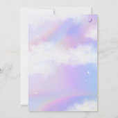 Sie ist On Cloud 9 Bachelorette Dreamy Pastel Sky Einladung (Rückseite)
