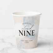 Sie ist On Cloud 9 Brautparty Dreamy Pastel Sky Pappbecher (Rückseite)