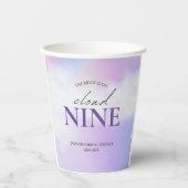 Sie ist On Cloud 9 Brautparty Dreamy Pastel Sky Pappbecher (Vorderseite)
