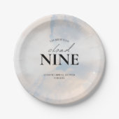 Sie ist On Cloud 9 Brautparty Dreamy Pastel Sky Pappteller (Vorderseite)