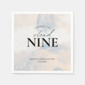Sie ist On Cloud 9 Brautparty Dreamy Pastel Sky Serviette (Vorderseite)