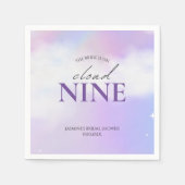 Sie ist On Cloud 9 Brautparty Dreamy Pastel Sky Serviette (Vorderseite)