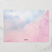 Sie ist On Cloud 9 Pink Brautparty Danke Karte (Rückseite)