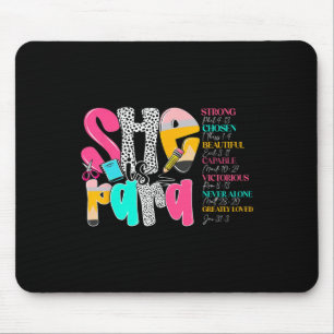 Sie ist Para-Lehrerin, glücklich am ersten Schulta Mousepad