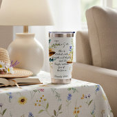 Sie ist personalisiert mit Kraft bekleidet Thermobecher