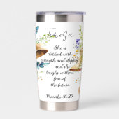 Sie ist personalisiert mit Kraft bekleidet Thermobecher (Links)