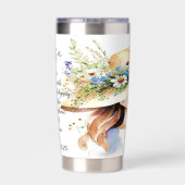 Sie ist personalisiert mit Kraft bekleidet Thermobecher (Rückseite)