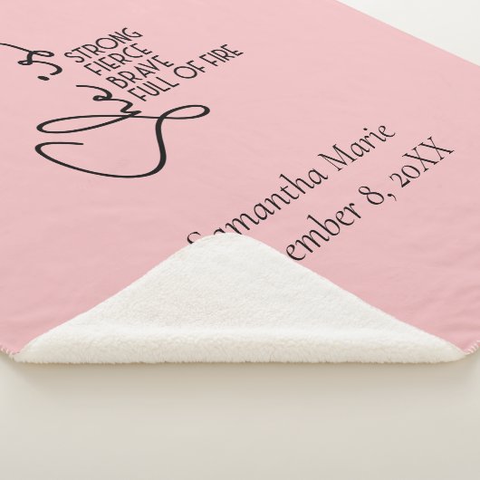 Sie ist Personalisiert stark, tapfer und brillant. Sherpadecke (3/4)