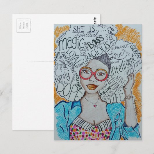 Sie ist... postkarte (Vorne/Hinten)