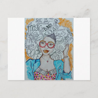 Sie ist... postkarte